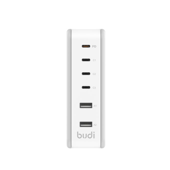 budi 6-port USB 45W PD rotary plug charger AC301RUW - Image 6